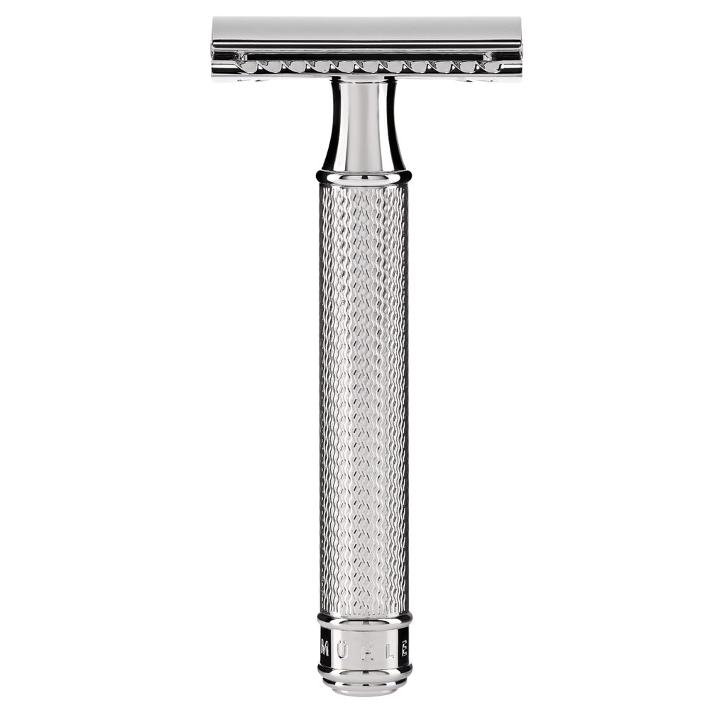 MÜHLE R89 Grande Traditional Safety Razor, Chrome-Plated Metal