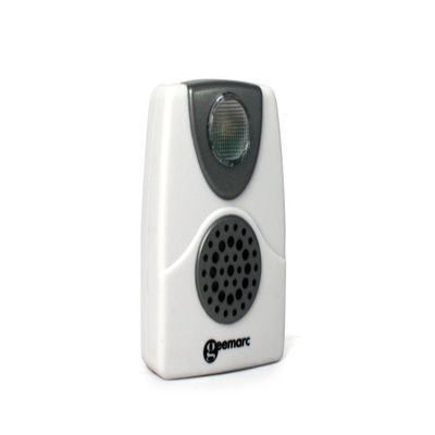 Geemarc CL11 Telephone Call Amplifier with Flashing Light, 4-Digit LCD Display, White