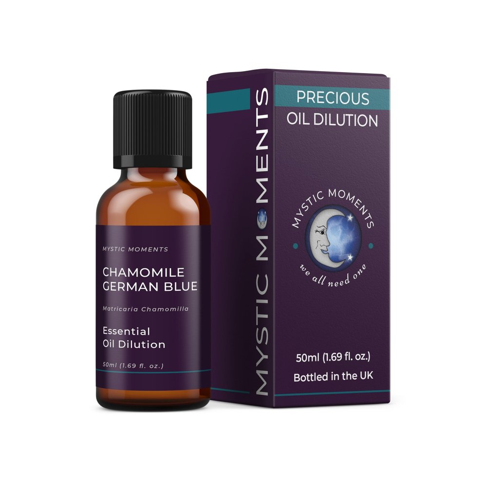 Mystic Moments German Blue Chamomile Essential Oil, Diluted, 50 ml, 3% Jojoba Blend