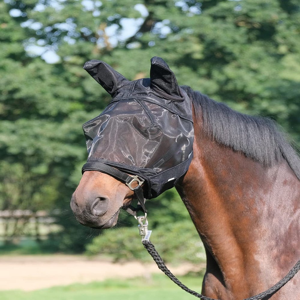 Busse Fly Guard Plus Fly Mask, Warmblood, Black
