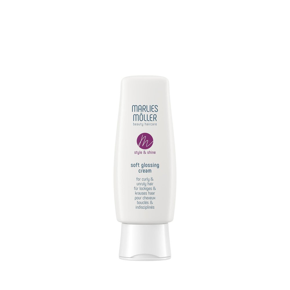 Marlies Müller Style & Shine Soft Glossing Cream - Styling Cream with Marine Plant Oils for Curly & Frizzy Hair - Shine & Smoothness - Anti-Frizz - Made in Germany - 100 ml