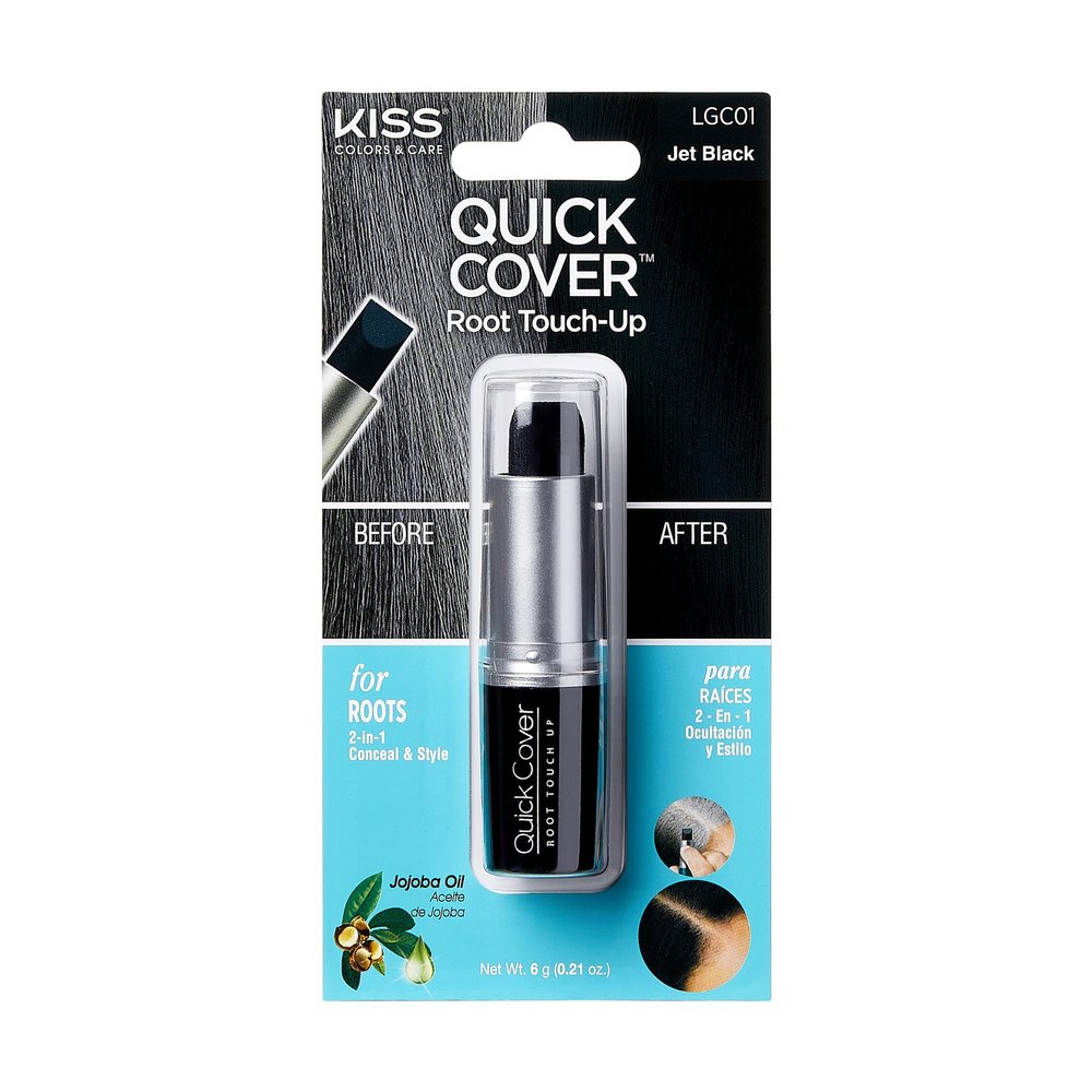 Kiss Colors Quick Cover Gray Hair Touch Up, Jet Black