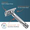 MERKUR 34C Safety Razor | Gloss Chrome Short Handle | Closed Comb view 2
