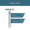 MERKUR 34C Safety Razor | Gloss Chrome Short Handle | Closed Comb view 3