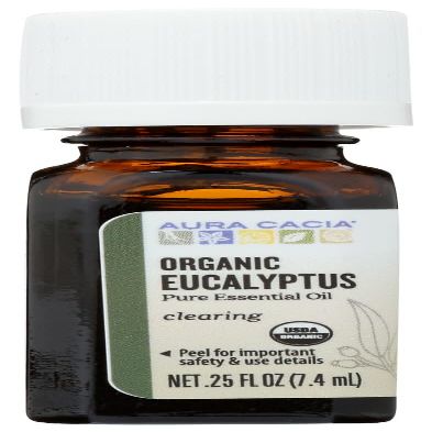 Organic Essential Oil Eucalyptus 0.25 fl oz Liquid by Aura Cacia