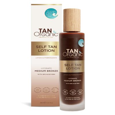 TanOrganic Self-Tanning Lotion, Certified Organic, Natural, Vegan, 100 ml