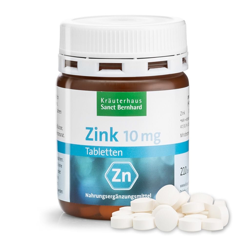 Sanct Bernhard Zinc Tablets, 10 mg Zinc per Tablet, 210 Tablets