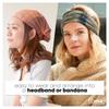 CHARM Women's Hand-Dyed Japanese Marble Khaki Headband view 4