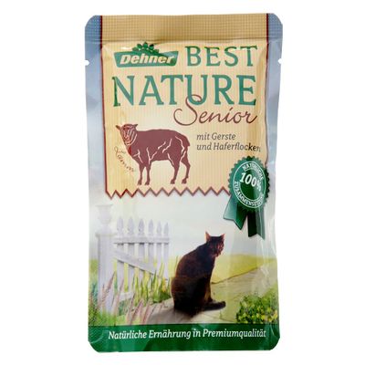 Dehner Best Nature Senior Cat Food, Lamb, 16 x 85 g Pouches (1.36 kg)