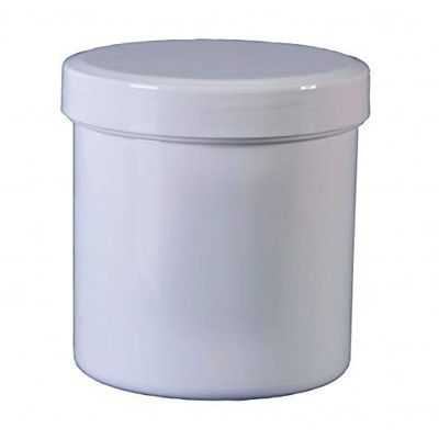 20 Ointment Jars, 250 mL/200 g, White Screw Lids