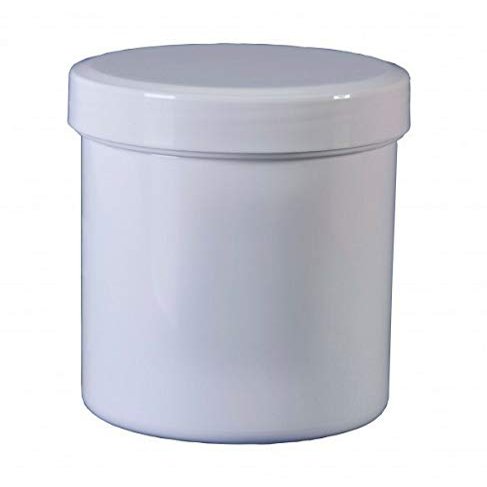 20 Ointment Jars, 250 mL/200 g, White Screw Lids