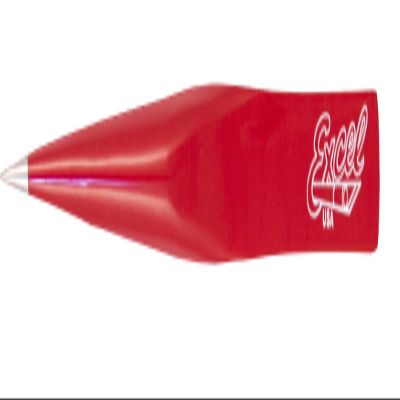Excel Tweezers, Straight Tip, Polished Hollow Body, Red