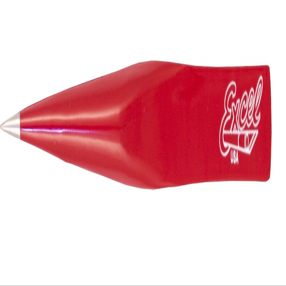 Excel Tweezers, Straight Tip, Polished Hollow Body, Red