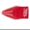 Excel Tweezers, Straight Tip, Polished Hollow Body, Red view 1