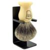 Parker Safety Razor 100% Pure Badger Bristle Shaving Brush with Classic Handle and Ivory Stand view 1