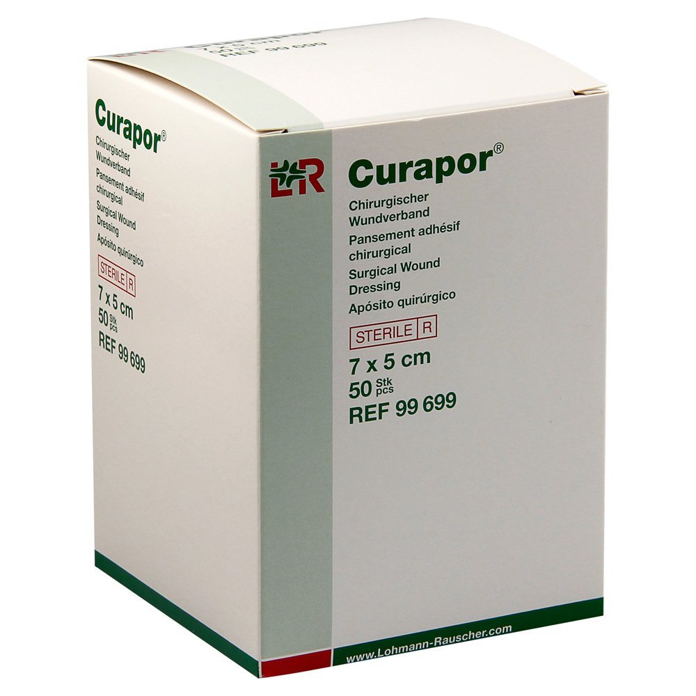Curapor Sterile White Wound Dressing 7 x 5 cm, 50 Count