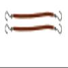 Comair Smooth Brown Hair Ties, 10 cm, 12-Pack view 1