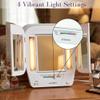 Jerdon JGL10W Euro Tri-Fold Lighted Mirror, 5X Magnification, 4 Light Settings, White view 2
