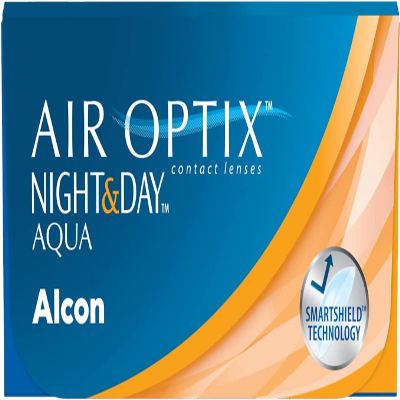 AIR OPTIX Night & Day Aqua Monthly Contact Lenses | 6 ct | BC 8.4 mm | -2.00 D