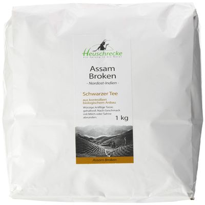 Heuschrecke Organic Assam GFBOP Broken Tea, 1-Pack (1 x 1 kg)