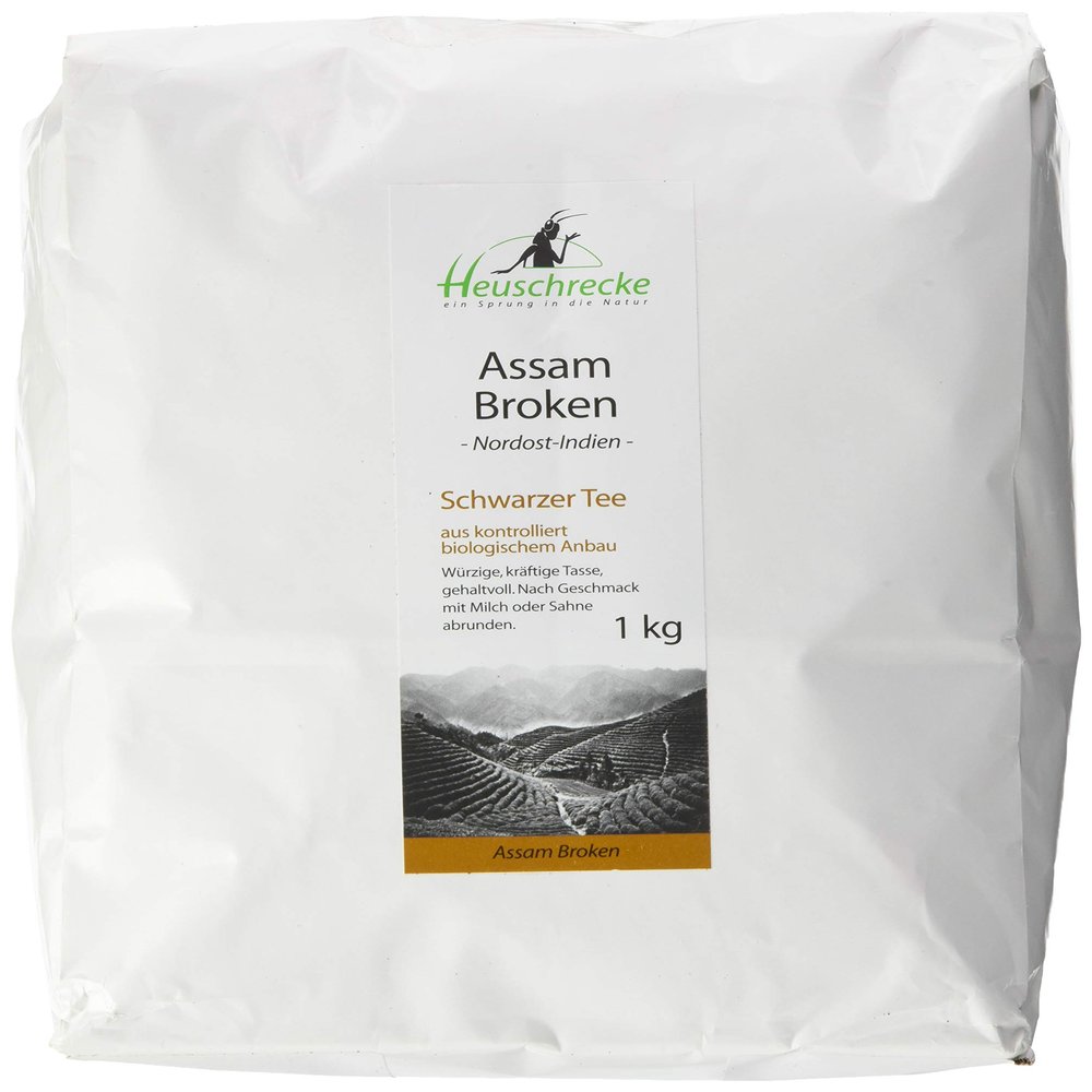 Heuschrecke Organic Assam GFBOP Broken Tea, 1-Pack (1 x 1 kg)