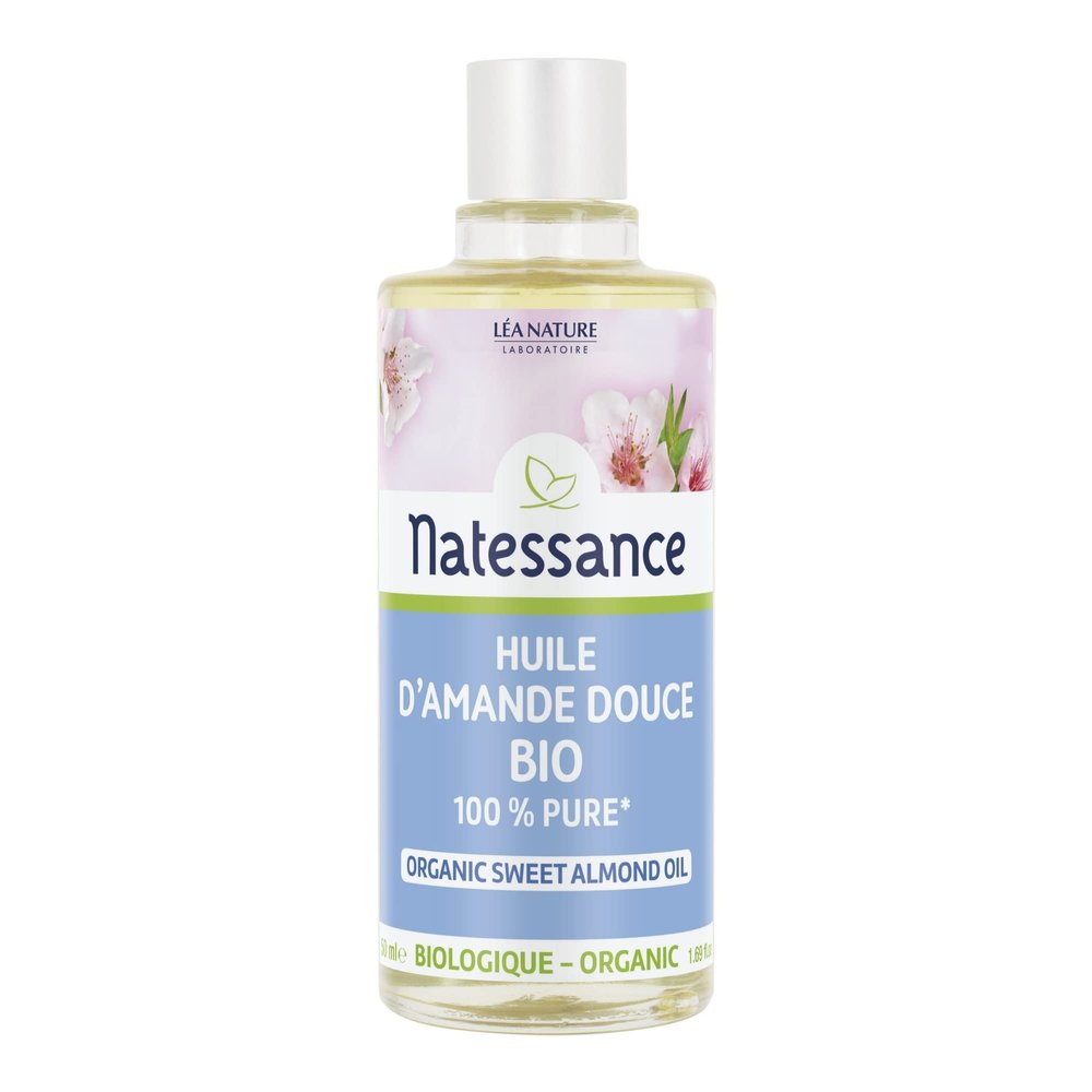 Natessance Organic Almond Baby Oil, 100% Pure, Certified Organic, 50 ml