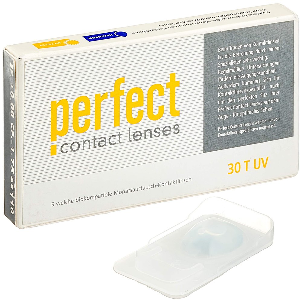 Perfect 30 T UV Toric Soft Monthly Lenses, 6-Pack