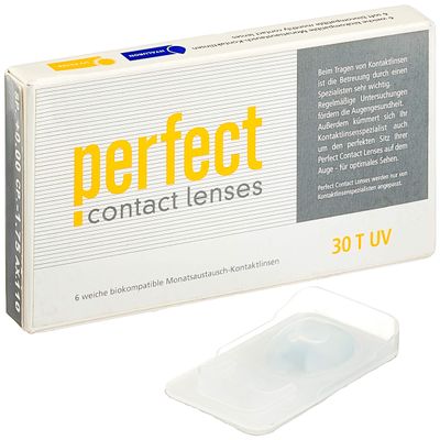 Perfect 30 T UV Toric Soft Monthly Contact Lenses, 6 ct / BC 8.60 mm / DIA 14.2 / CYL -0.75 / Axis 70 / -1.25 Diopters