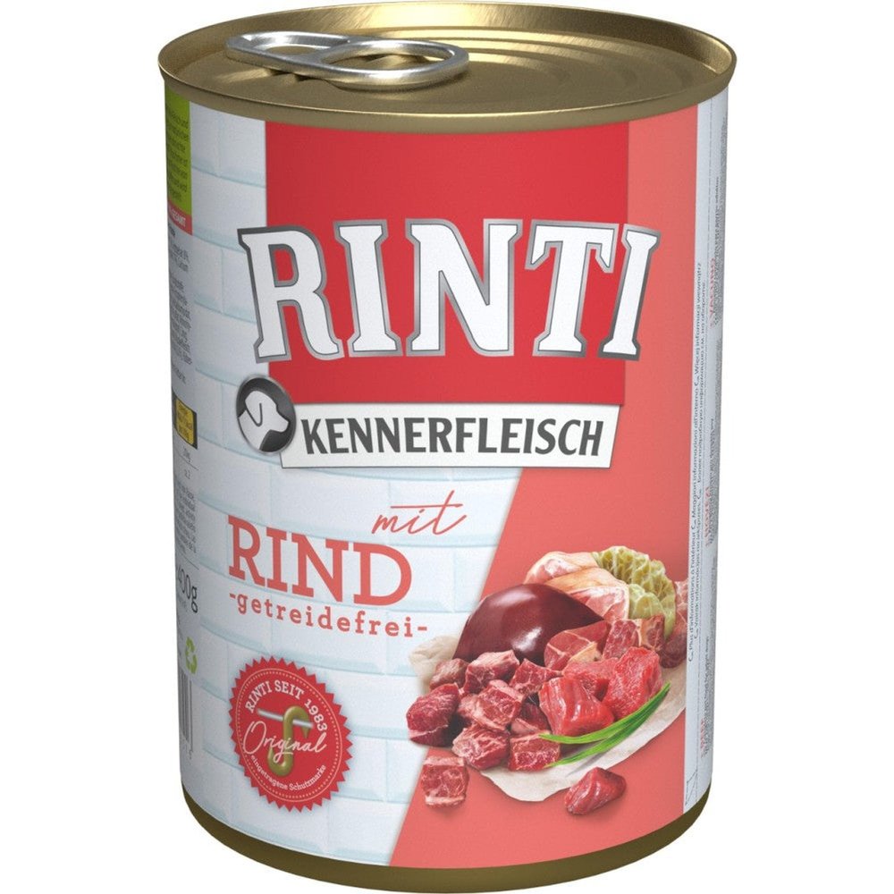 24-Pack Rinti Pur Kennerfleisch Beef, 400 g