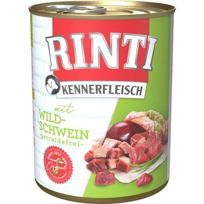 12-Pack Rinti Pur Kennerfleisch Wild Boar 800 g