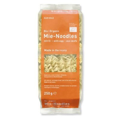 Alb-Gold AG Organic Mie Noodles with Egg, 4-Pack (4 x 250 g)