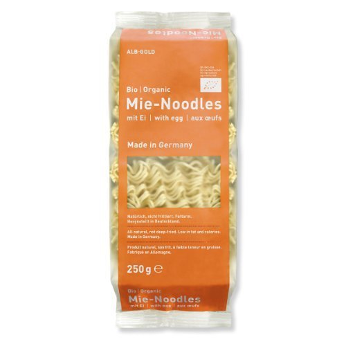 Alb-Gold AG Organic Mie Noodles with Egg, 4-Pack (4 x 250 g)