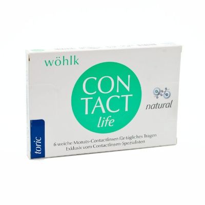 Whlk Contact Life Toric Contact Lenses – 6-Pack (+3, -0.75 × 150)