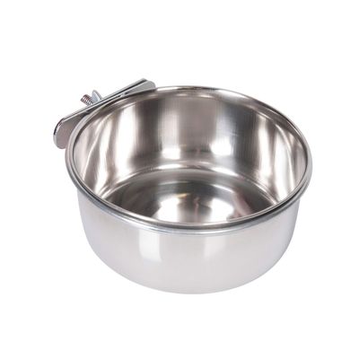 Karlie Screw-Mount Bowl for Small Animals - S - Stainless Steel - Silver - 290 ml - 10 cm Diameter
