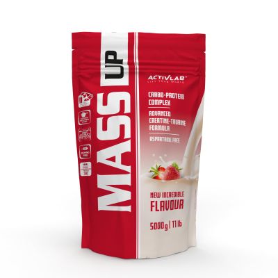 Activlab Mass Up 5000 Whey Protein Weight Gainer, Strawberry, 5 kg