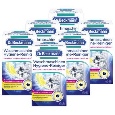 Dr. Beckmann Washing Machine Hygiene Cleaner with Activated Carbon (6 x 250 g)