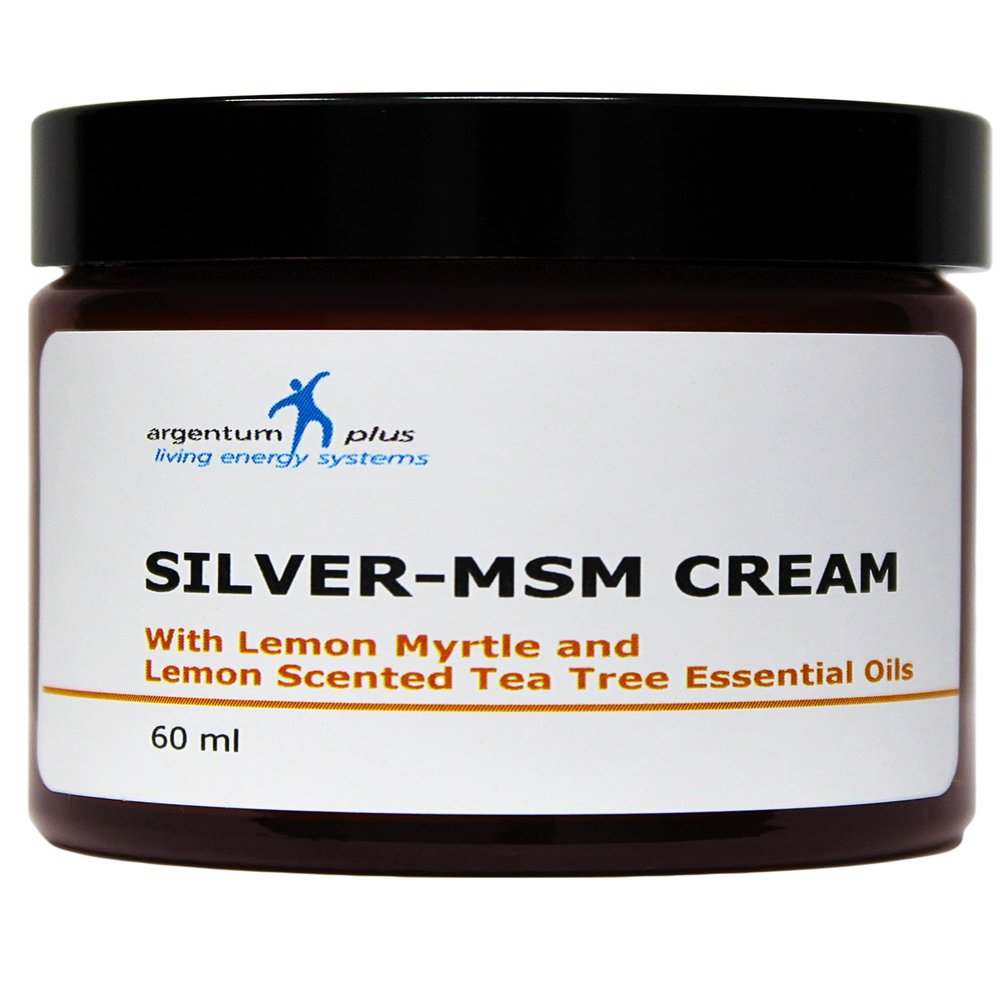 argentum plus Silver MSM Cream with Lemon Myrtle & Lemon Tea Tree, 60 ml