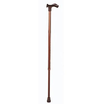 Walking Cane with Anatomical Right-Hand Grip, Bronze