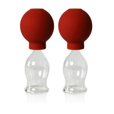 Lauscha Glass Cupping Cups with Ball, 2-Piece Set, 25 mm