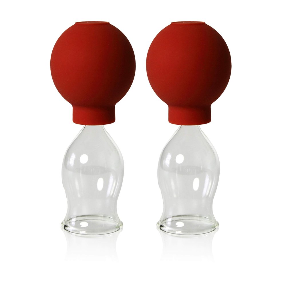 Lauscha Glass Cupping Cups with Ball, 2-Piece Set, 25 mm