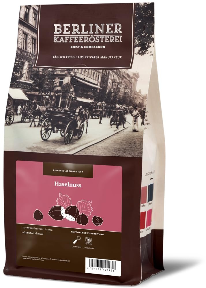 Hazelnut-Flavored Espresso Beans, 500 g