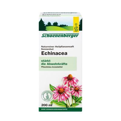 Schoenenberger Echinacea Pure Plant Juice, Coneflower, 200 ml Solution