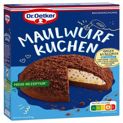 Dr. Oetker Mole Cake, 435 g, Chocolate-Banana Cake Mix with Cream Filling