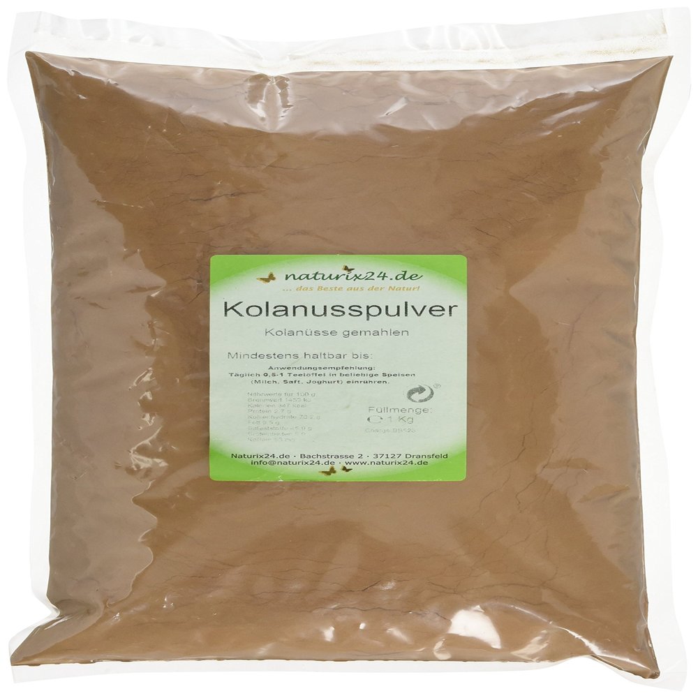 Naturix24 Kola Nut Powder, Ground Kola Nuts, 1-Pack (1 x 1 kg)