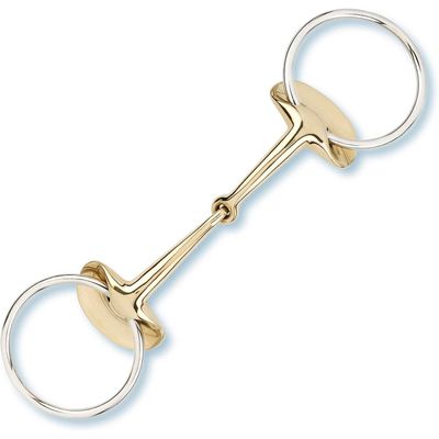 Stübben 2264 Golden Wings Single-Jointed Snaffle Bit - 14.5 cm - 14 mm - Sweet Copper