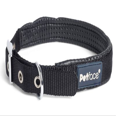 Petface Padded Dog Collar, Nylon, Small, Red