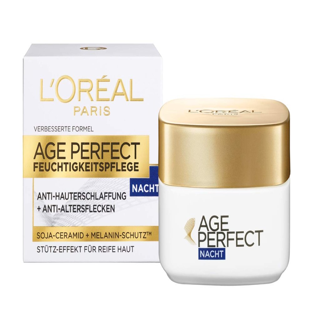 L'Oréal Paris Age Perfect Night Moisturizer, Anti-Aging, Firming and Dark Spot Care, for Mature Skin, 50 ml