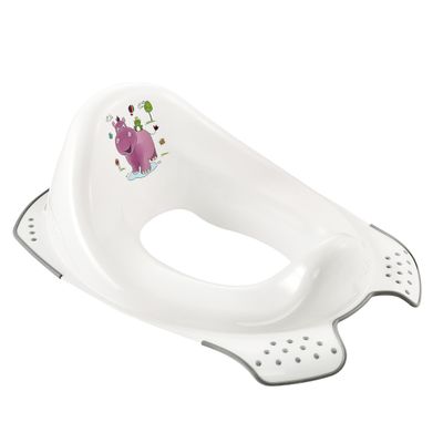 keeeper Hippo Children's Toilet Seat, 18 Months–4 Years, Anti-Slip, Ewa, White
