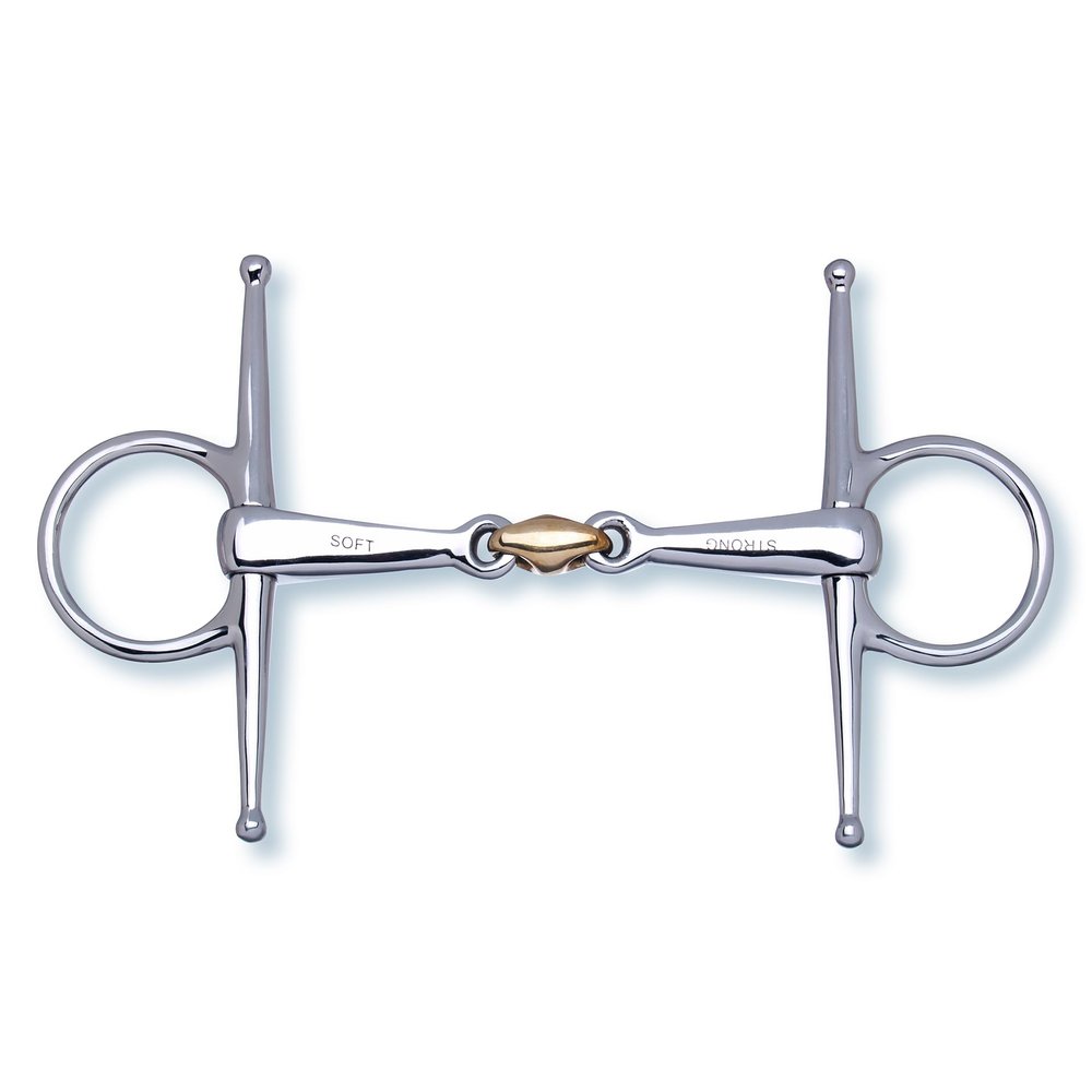 Stübben 2273 2-in-1 Full Cheek Snaffle, 14.0 cm, 16 mm, Sweet Copper Center Piece