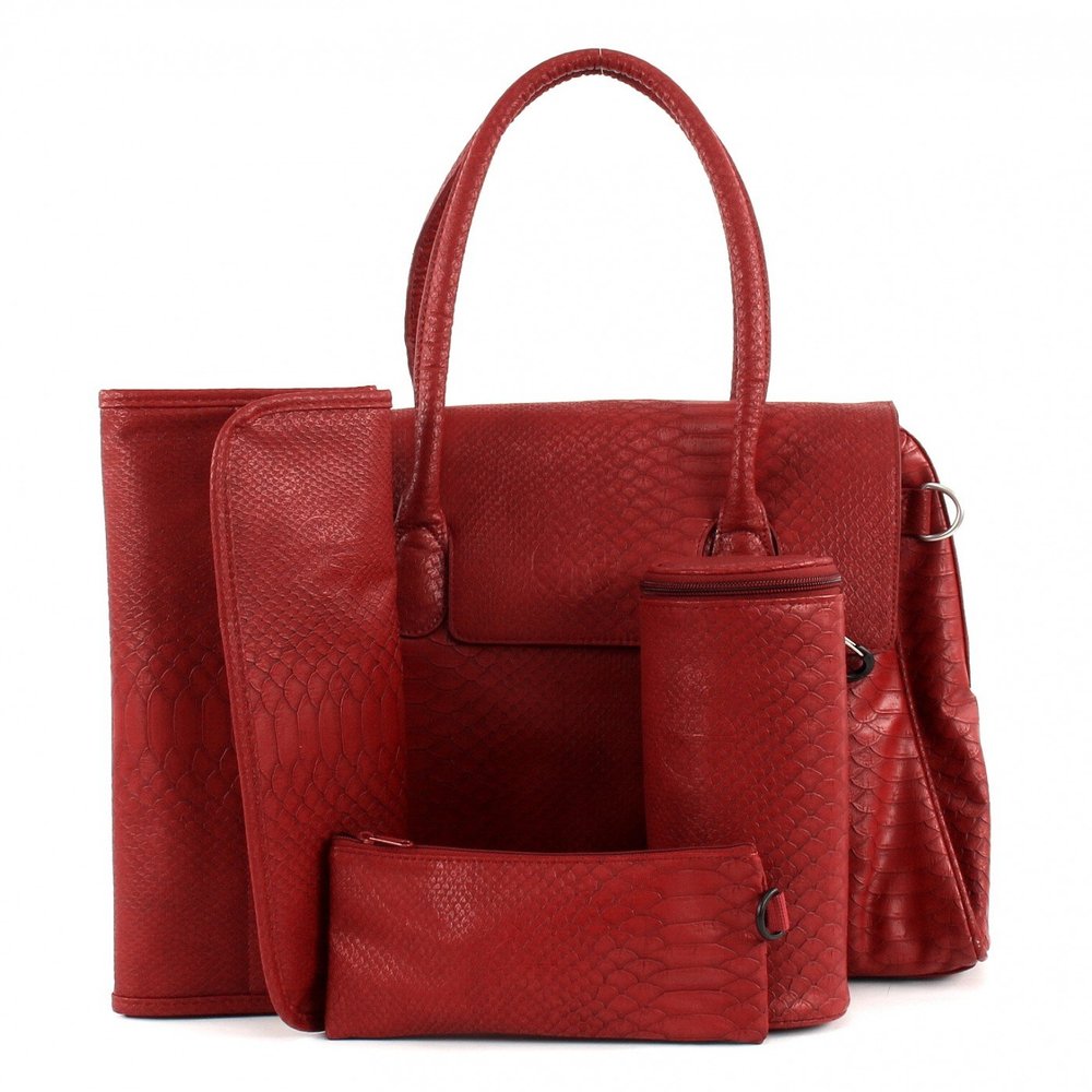 LÄSSIG Tender Brief Bag Diaper Bag, Red Dragon